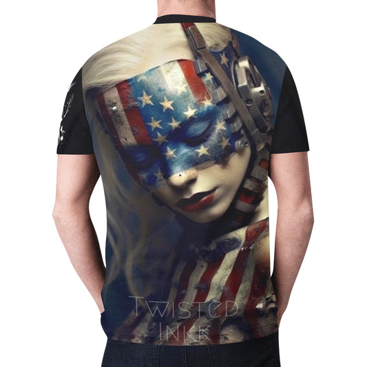 American flag shirt 34 T45)