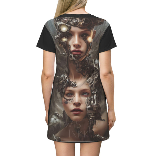 All Over Print T-Shirt Dress robot 41