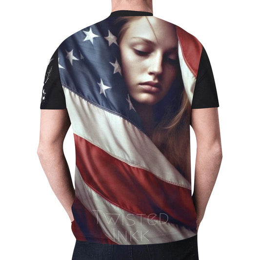 American flag shirt 63 T45)